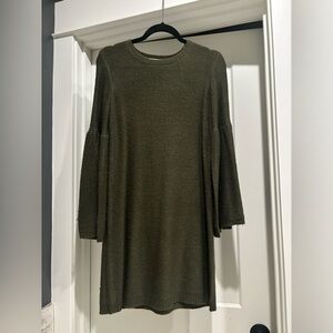 Cotton Emporium knit dress, olive green